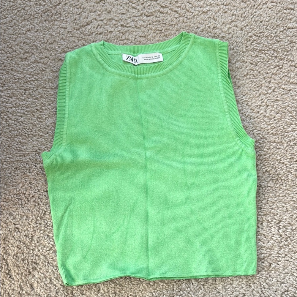 Zara Vibrant Green Tank Top